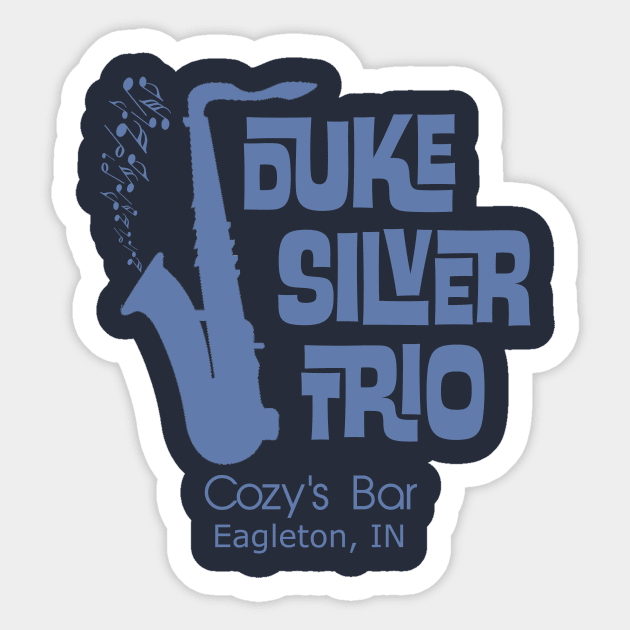 Parks And Recreation Duke Silver Trio Sticker by Bigfinz